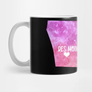 Des Moines Iowa state watercolor map watercolor Watercolour Mug